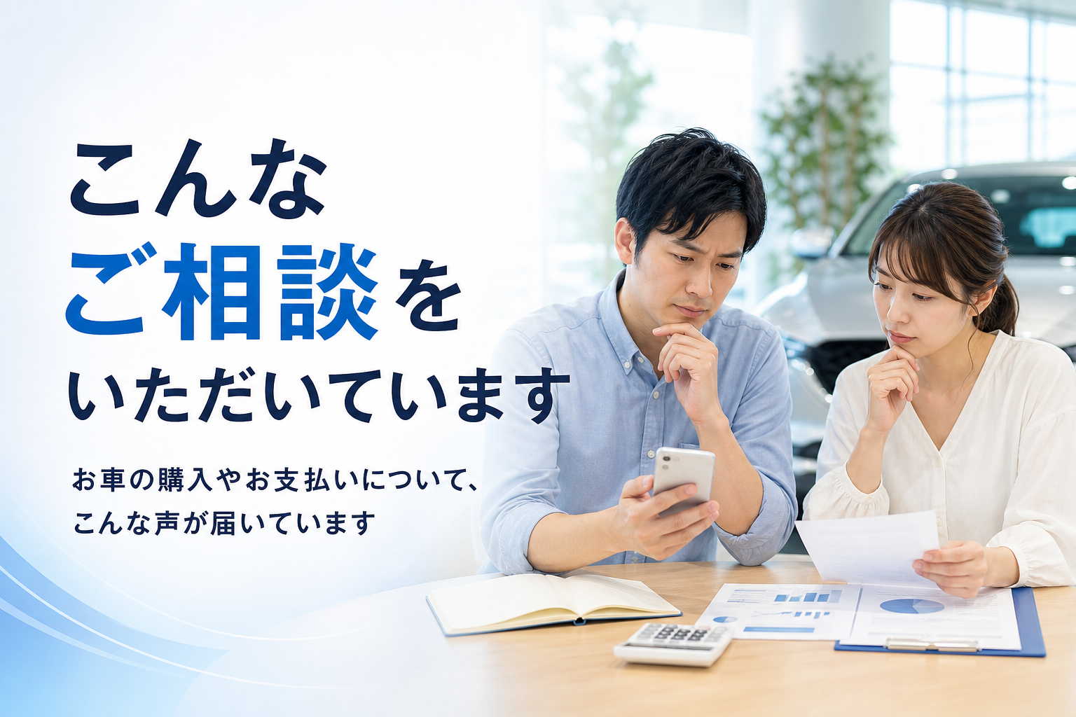 こんなご相談をいただいています／お車の購入やお支払いについて、こんな声が届いています